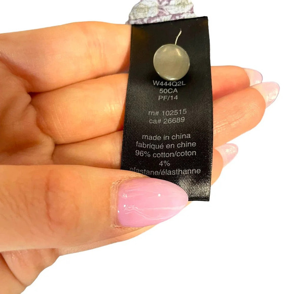 John‎ Varvatos Blue Purple Floral Short Sleeve Button Down Top Size Small - Picture 8 of 9